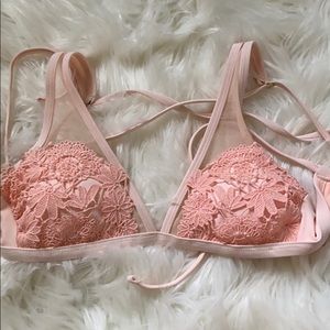 super cute pink bathing suit.